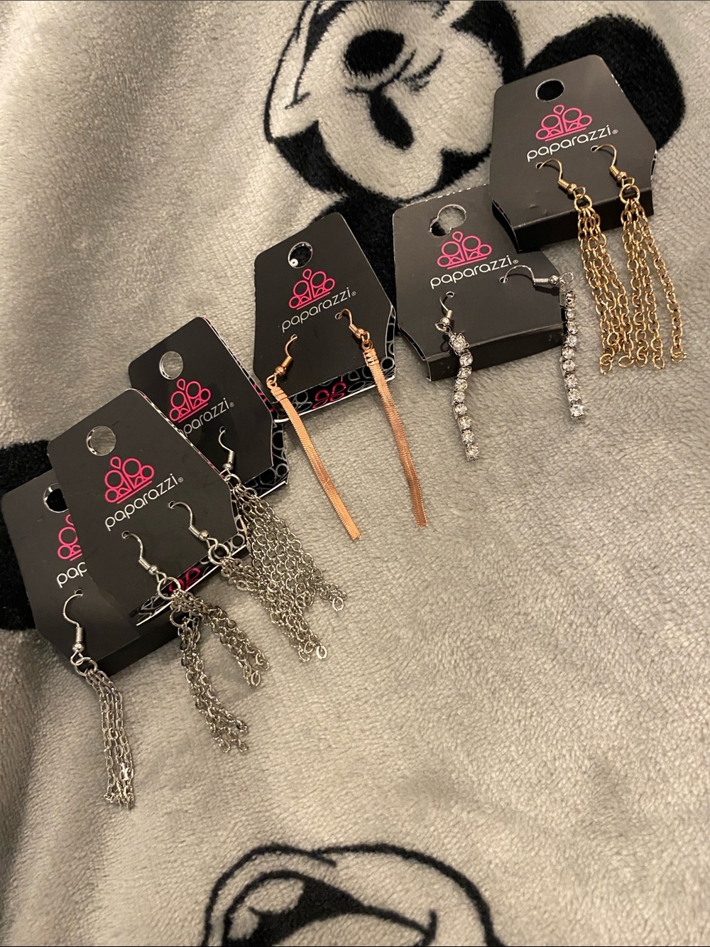 paparazzi Mixed Metallic Dangle Earring Set - Silver, Gold, Rose Gold